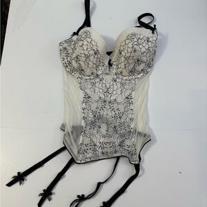 Victoria Secrets Lace Bustier with Black Straps
